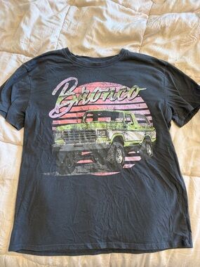 Ford Black Tee with Neon Pink & Lime Graphic
